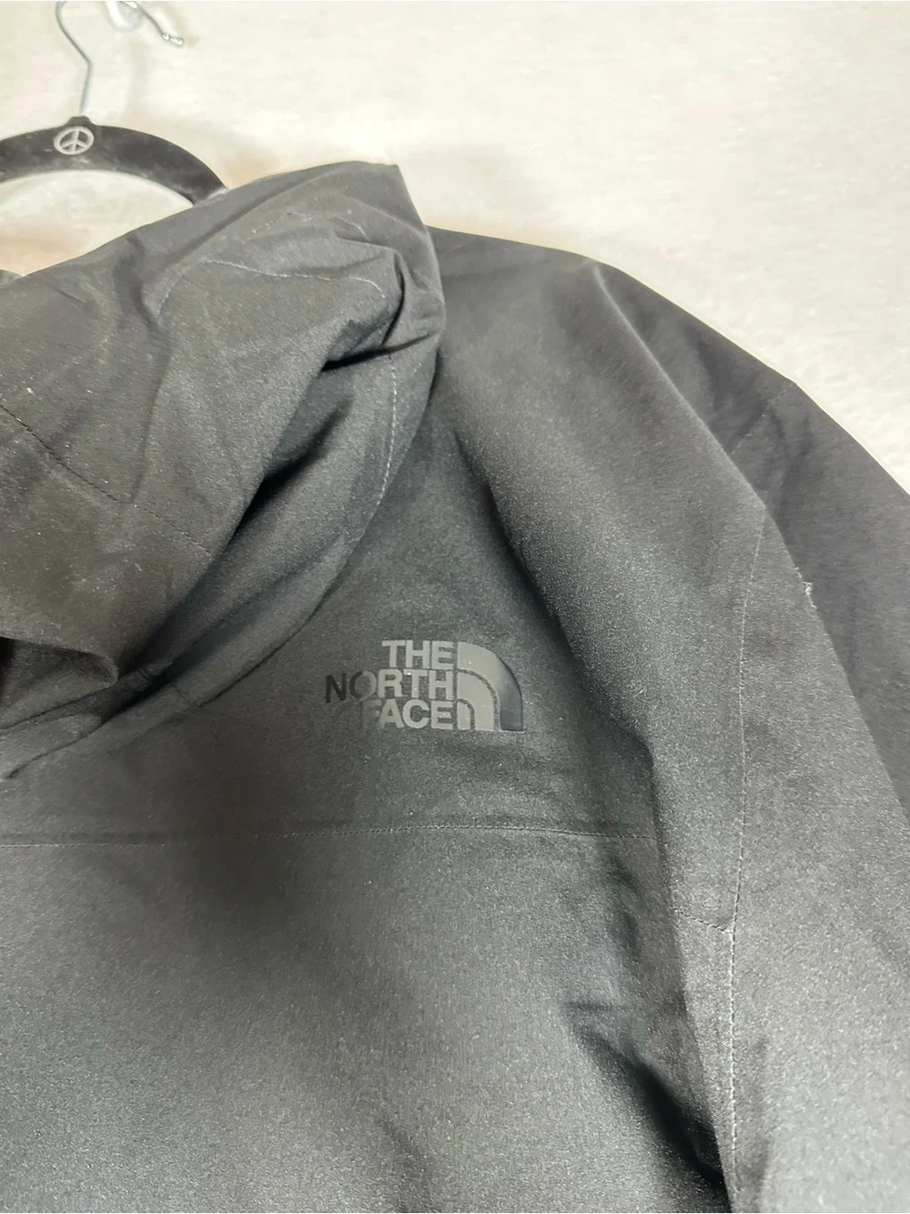 The North Face Men's Black Hooded Rain Jacket